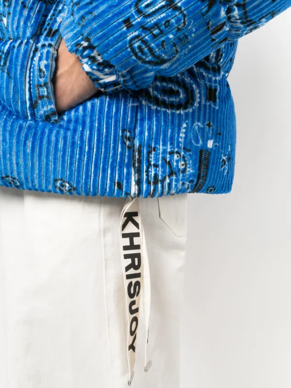 Khrisjoy ペイズリー コーデュロイ ジャケット | ブルー | FARFETCH JP