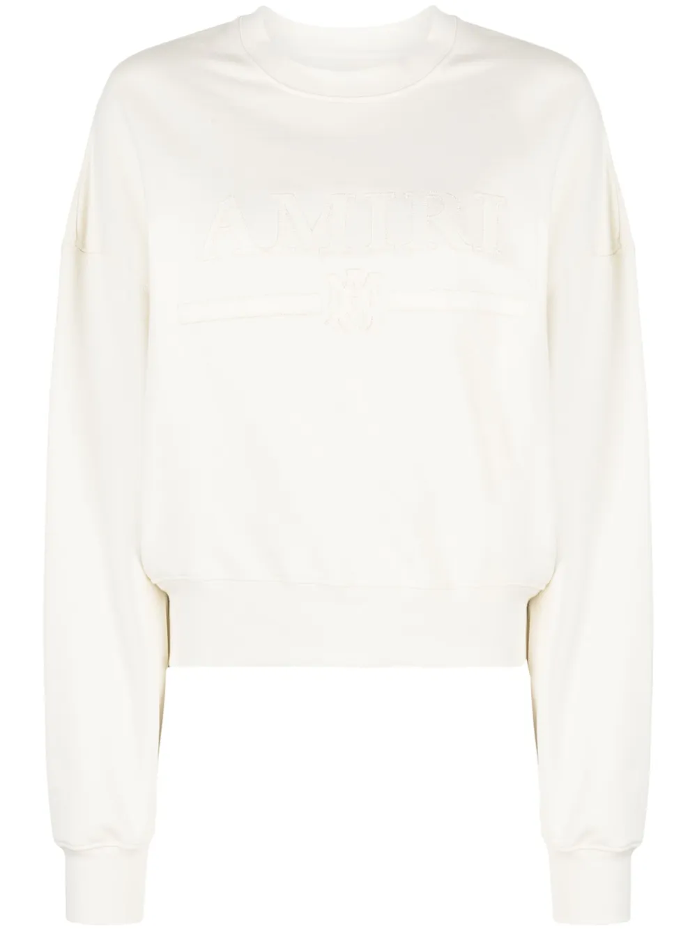 AMIRI LOGO-EMBROIDERED CROPPED SWEATSHIRT