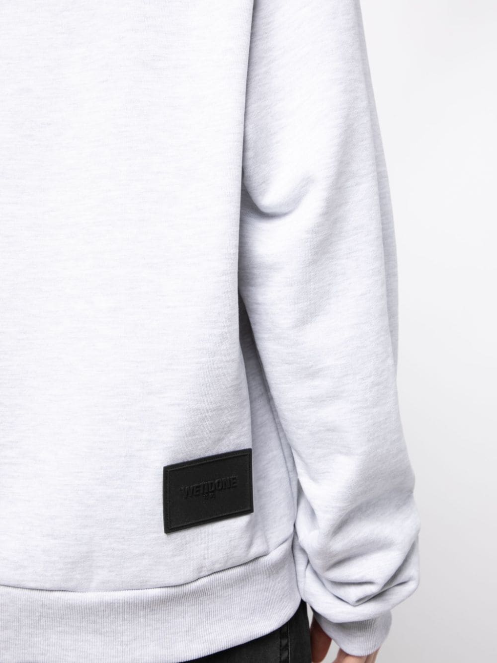 Shop We11 Done Logo-print Drawstring Hoodie In Grey