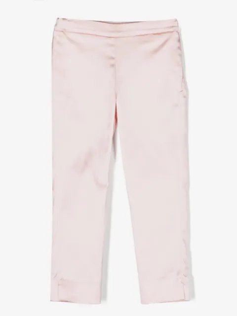 Simonetta side-stripe satin trousers