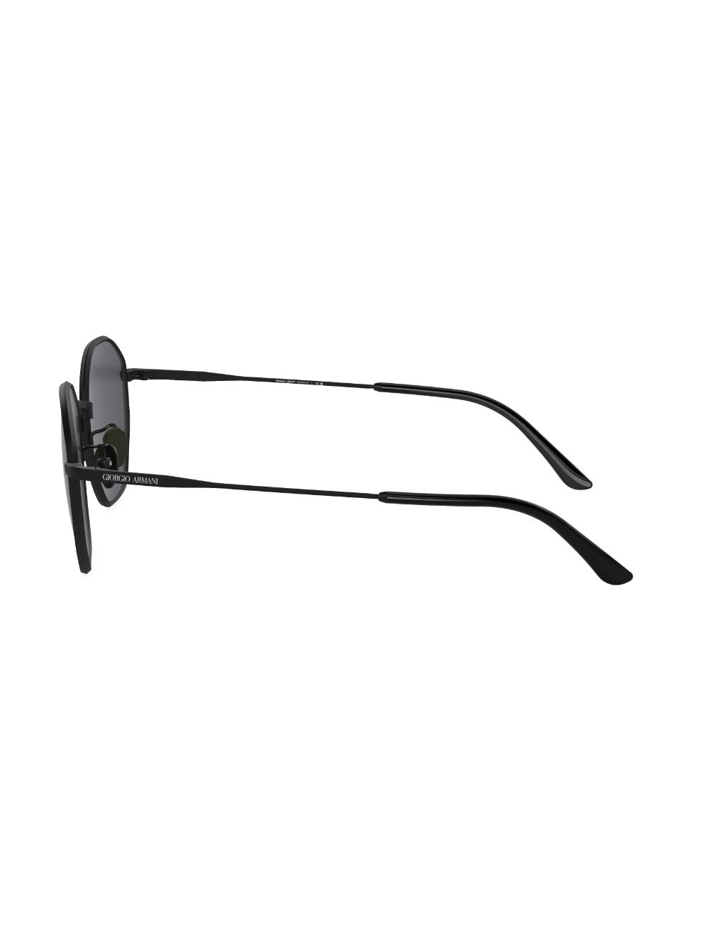 Shop Giorgio Armani Tinted-lens Geometric-frame Sunglasses In Black