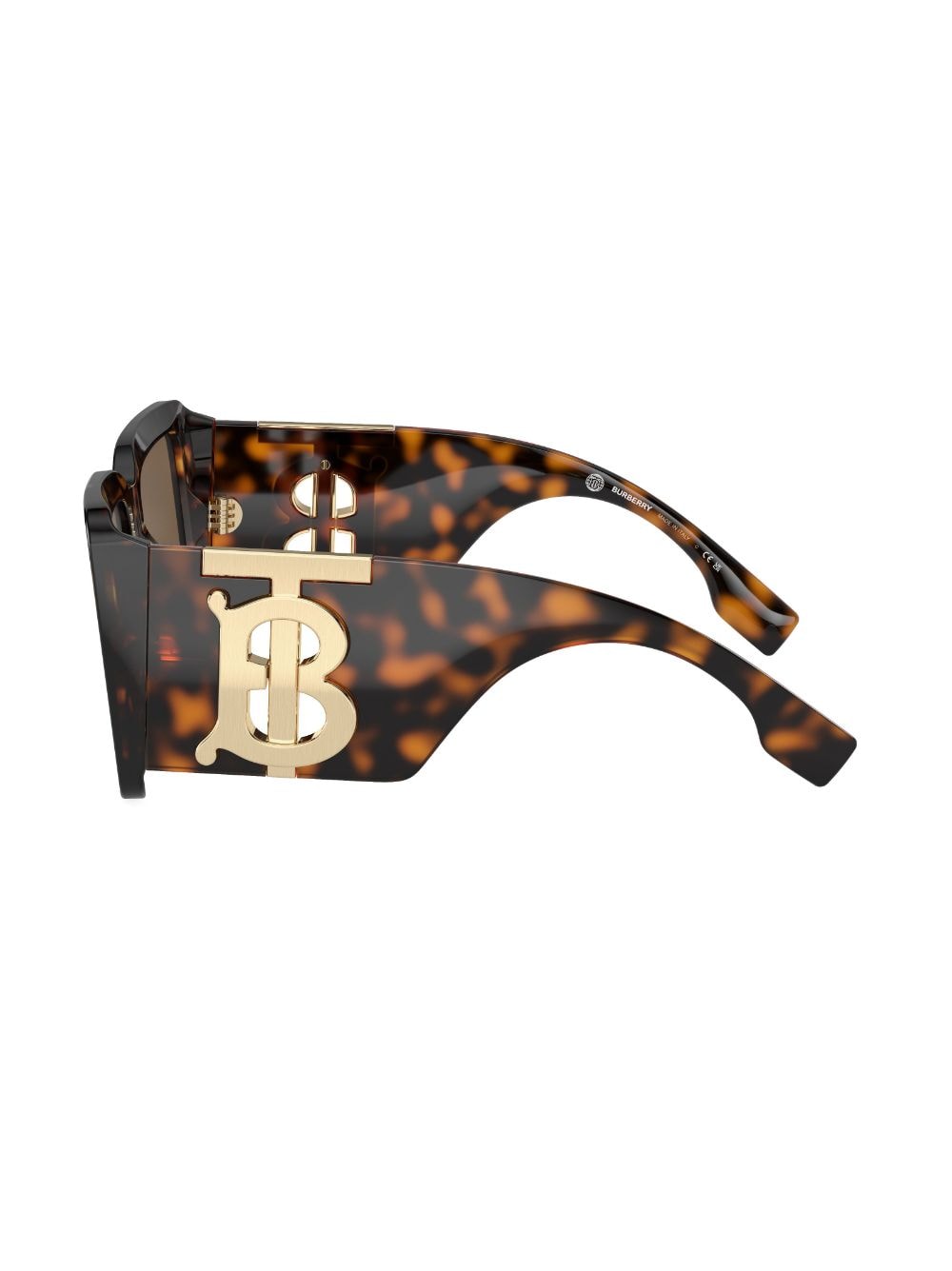 Shop Burberry Eyewear Tb-motif Square-frame Sunglasses In Brown