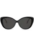 Burberry Eyewear Vintage-check cat-eye sunglasses - Black