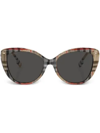 Burberry cat eye check sunglasses deals