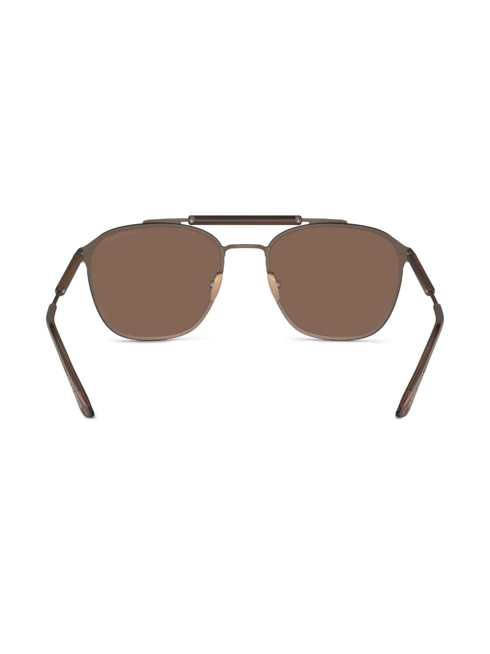 Shop Giorgio Armani Square-frame Sunglasses In Metallic