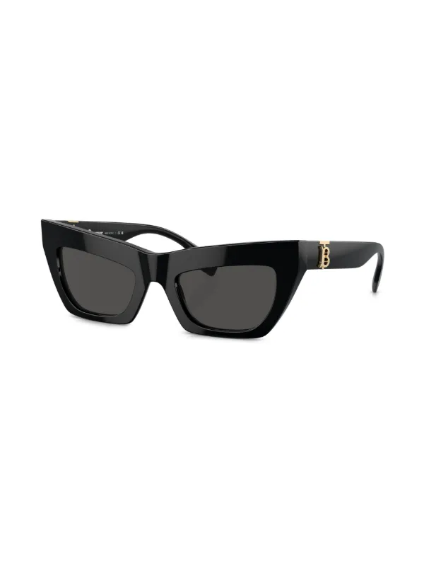 Burberry Eyewear TB motif cat eye Sunglasses Black FARFETCH BE