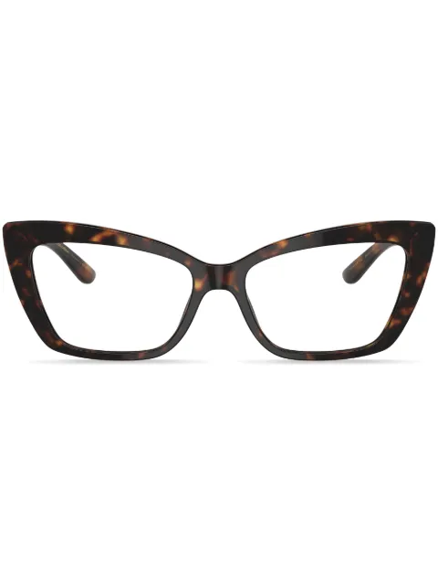 Dolce & Gabbana Eyewear tortoiseshell-effect cat eye-frame glasses