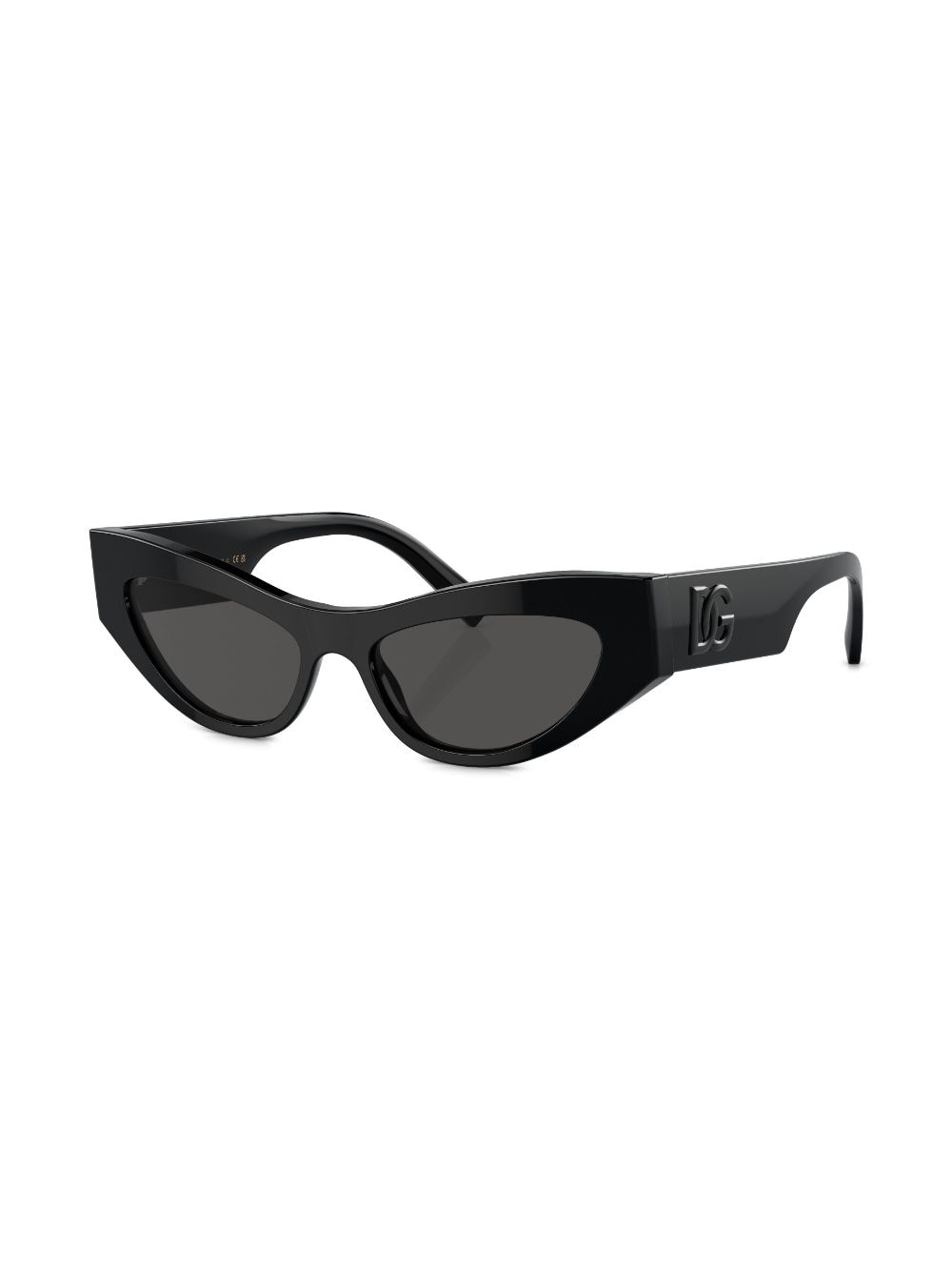 Shop Dolce & Gabbana Oval-frame Sunglasses In Black