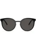 Dolce & Gabbana Eyewear logo-chain round-frame sunglasses - Black