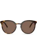 Dolce & Gabbana Eyewear logo-chain round-frame sunglasses - Green