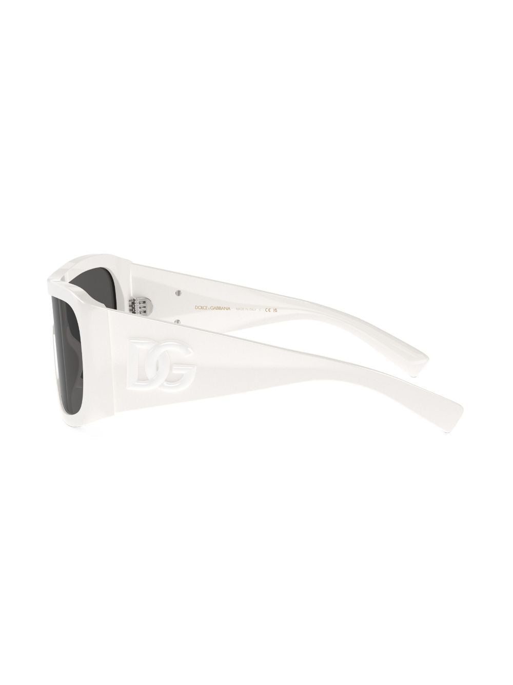 Shop Dolce & Gabbana Shield-frame Tinted Sunglasses In White
