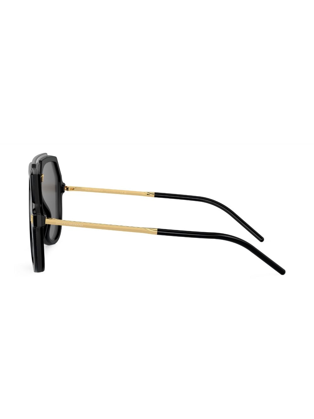 Shop Dolce & Gabbana Round-frame Tinted Sunglasses In Gold