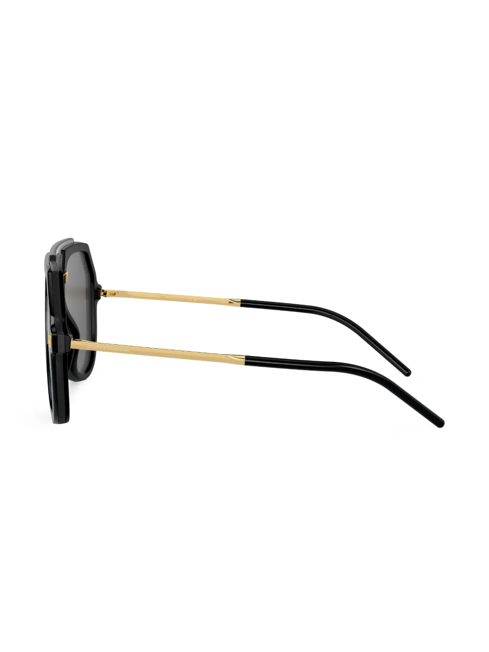 Shop Dolce & Gabbana Round-frame Tinted Sunglasses In Gold