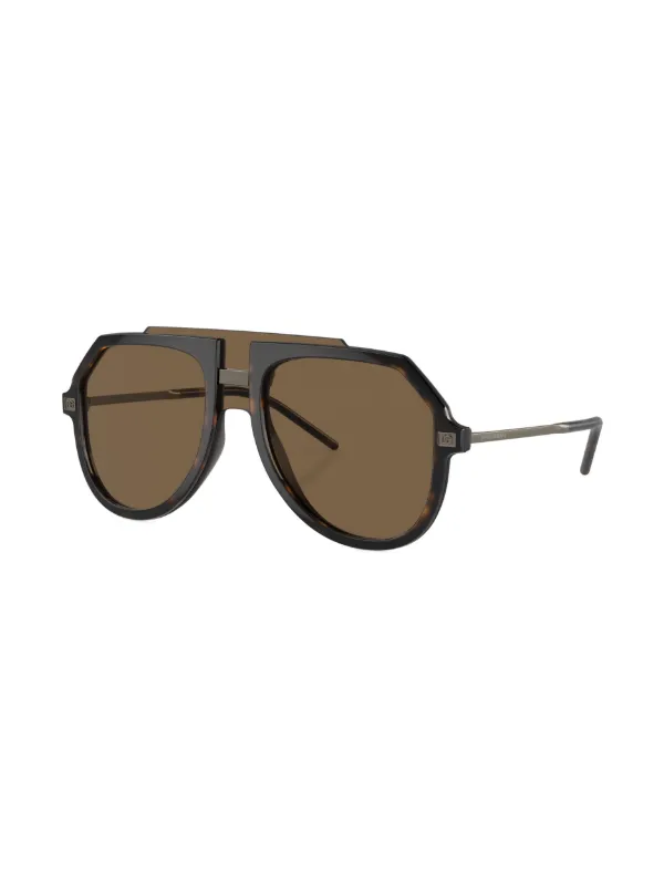 Dolce Gabbana Eyewear tortoiseshell-effect aviator-frame Sunglasses  Green FARFETCH IN