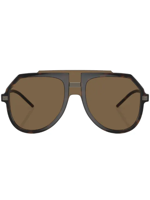 Dolce & Gabbana Eyewear tortoiseshell-effect aviator-frame sunglasses