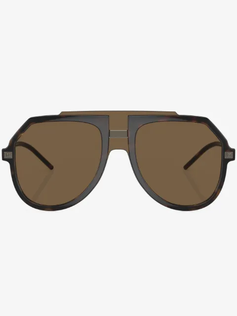 Dolce & Gabbana Eyewear tortoiseshell-effect aviator-frame sunglasses