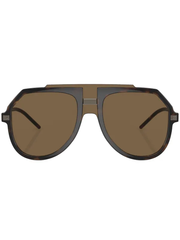 Dolce & Gabbana Eyewear トータスシェル パイロットサングラス