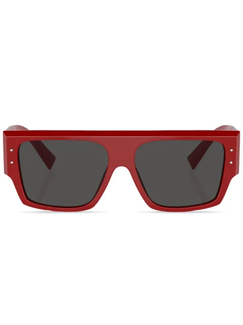 Dolce & Gabbana Eyewear 로고 프린트 직사각 프레임 선글라스