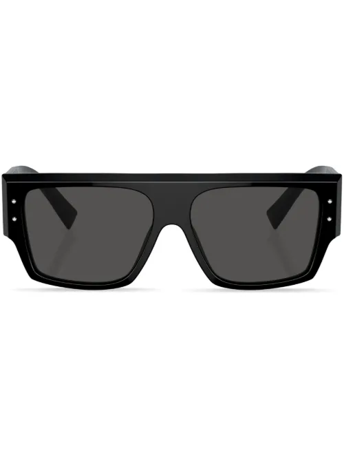Lunettes de soleil rectangulaires à logo imprimé - Dolce & Gabbana Eyewear - Modalova