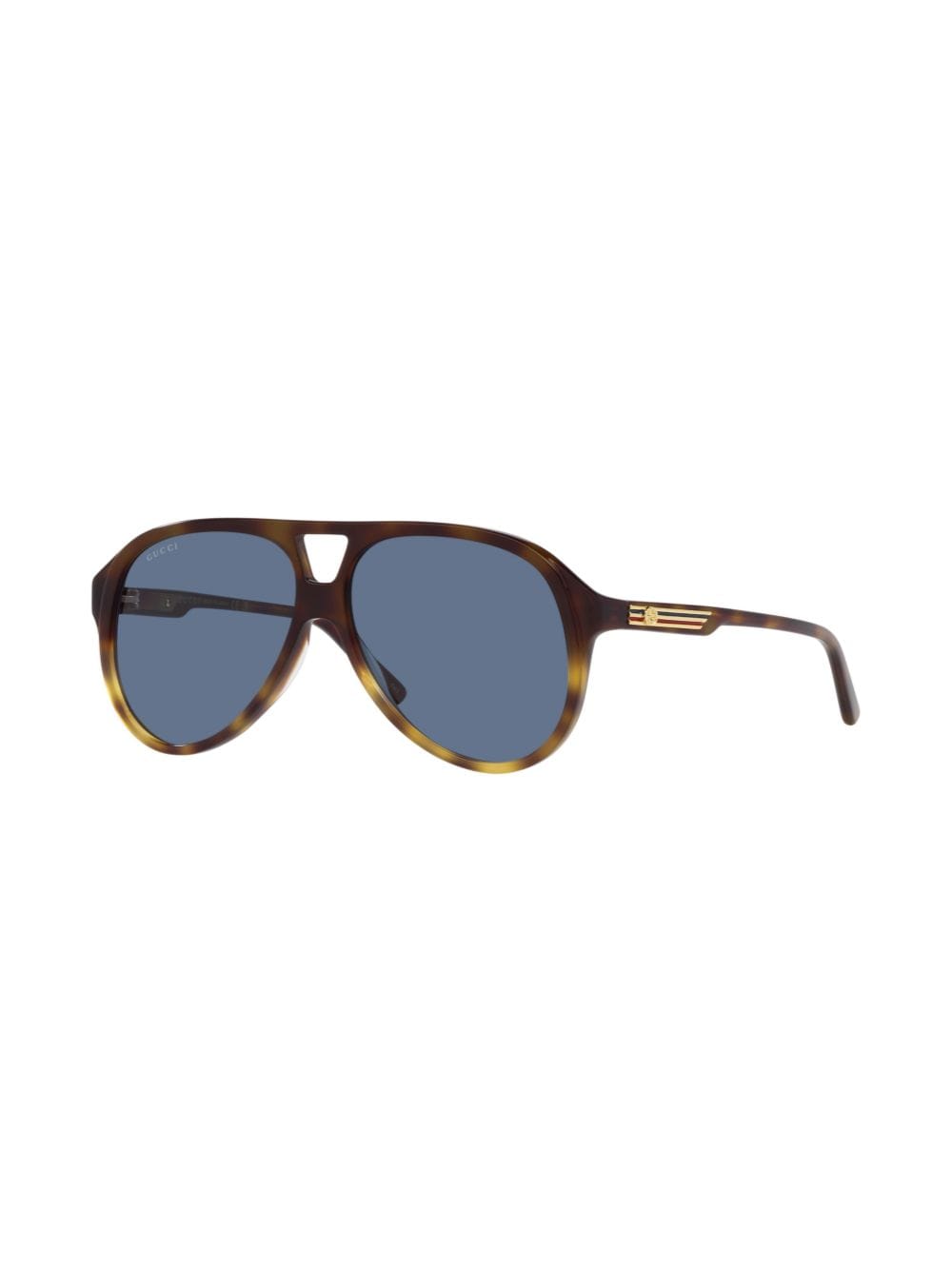 Shop Gucci Interlocking G Pilot-frame Sunglasses In Braun