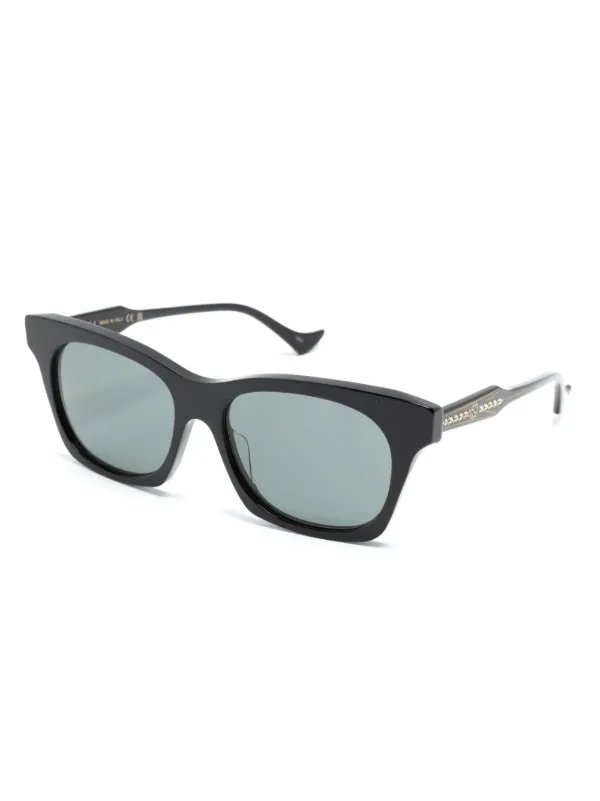 ［GUCCI ］スクエア型サングラス ブラック Gucci Eyewear スクエアフレーム サングラス | ブラック
