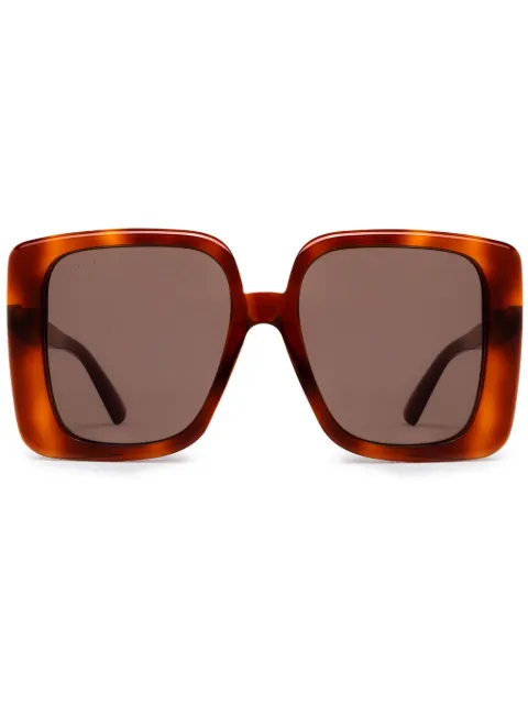 Gucci Eyewear نظارة شمس بإطار مستطيل كبير