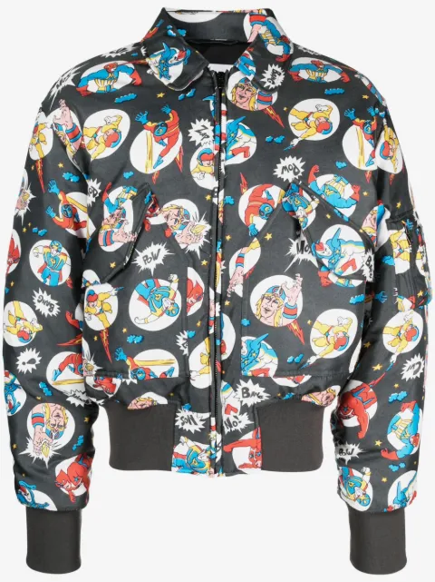Moschino graphic-print bomber jacket