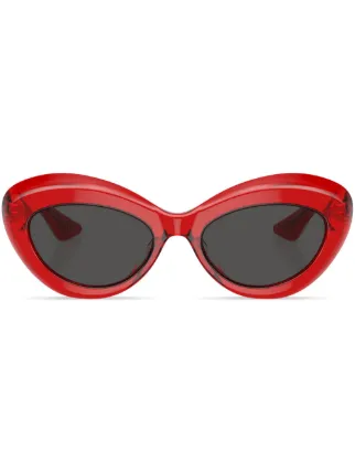 KHAITE × OLIVER PEOPLES サングラスRED OLIVER PEOPLES × KHAITE キャッツアイ サングラス 赤