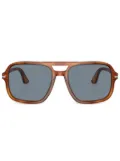 Persol tortoiseshell-effect pilot-frame sunglasses - Brown