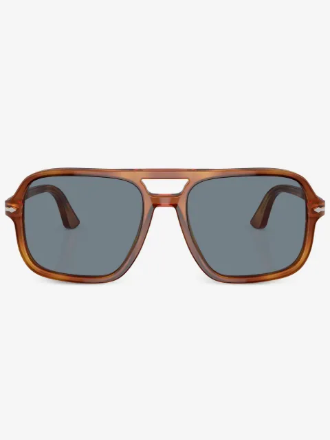 Persol tortoiseshell-effect pilot-frame sunglasses