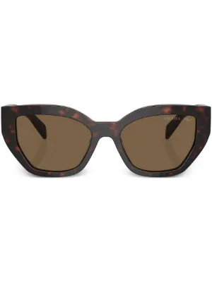Prada Eyewear PR17WS ジオメトリック サングラス | ブラウン