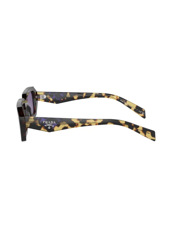 Prada Eyewear トータスシェル スクエアサングラス | グリーン
