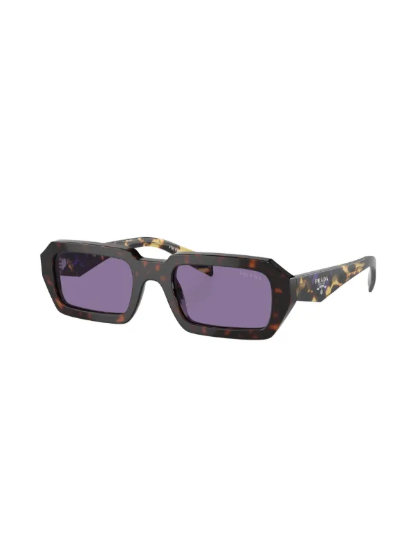 Prada Eyewear トータスシェル スクエアサングラス | グリーン