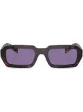Prada Eyewear tortoiseshell-effect rectangular sunglasses - Green