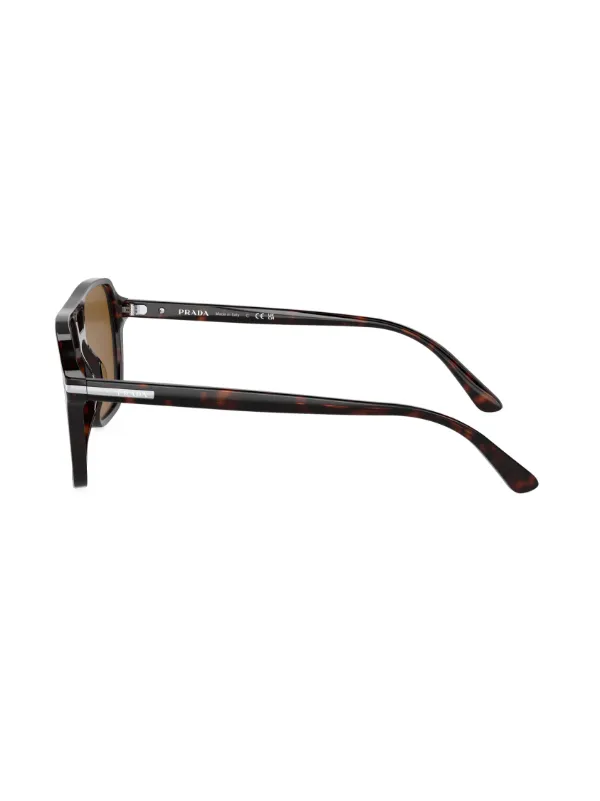 Prada Eyewear トータスシェル サングラス | グリーン | FARFETCH JP