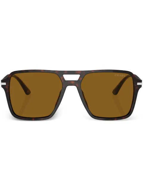 Prada Eyewear lentes de sol con armazón estilo carey