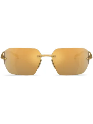 Prada Eyewear リムレス サングラス | ゴールドトーン | FARFETCH JP