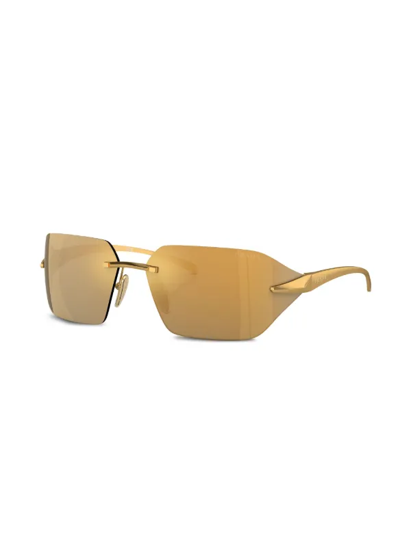 Prada Eyewear リムレス サングラス | ゴールドトーン | FARFETCH JP