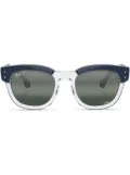 Ray-Ban Mega Hawkeye logo-lettering sunglasses - Blue