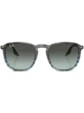 Ray-Ban logo-lettering round-frame sunglasses - Blue