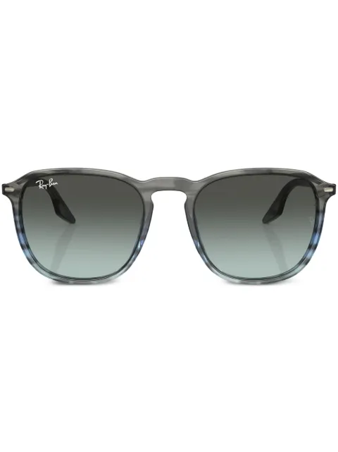 Ray-Ban lentes de sol con armazón redonda y letras del logo