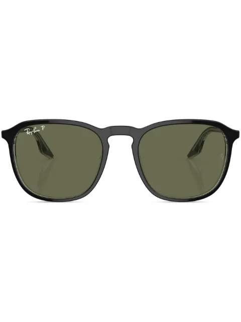 Ray-Ban logo-lettering round-frame sunglasses 