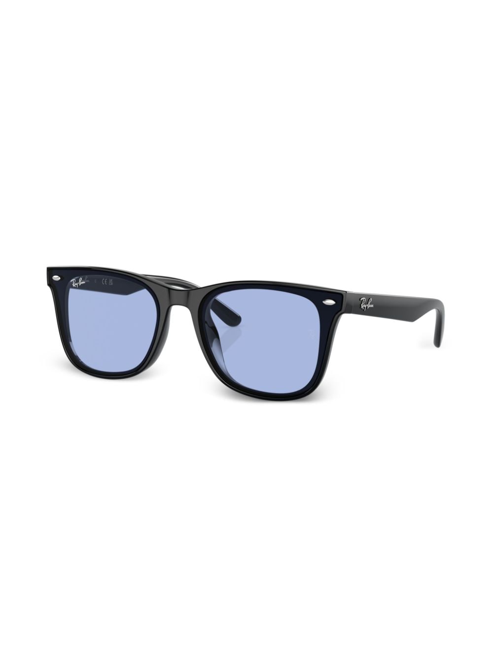 Ray-Ban logo-lettering square-frame sunglasses - Zwart