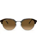 Ray-Ban logo-print round-frame sunglasses - Brown