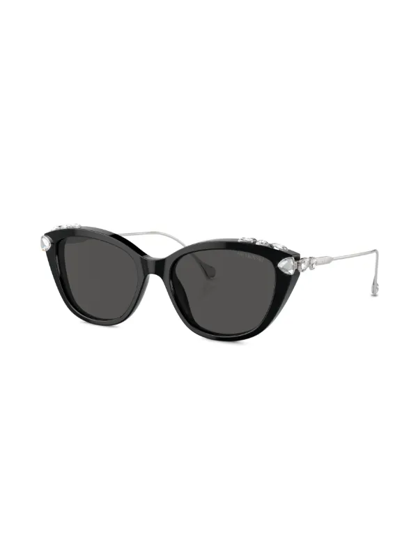 Crystal-Embellished Black Cat-Eye Sunglasses
0402 Amazon.com: FUPRECIOUS Cat Eye Sunglasses Bling Rhinestones  main image 4