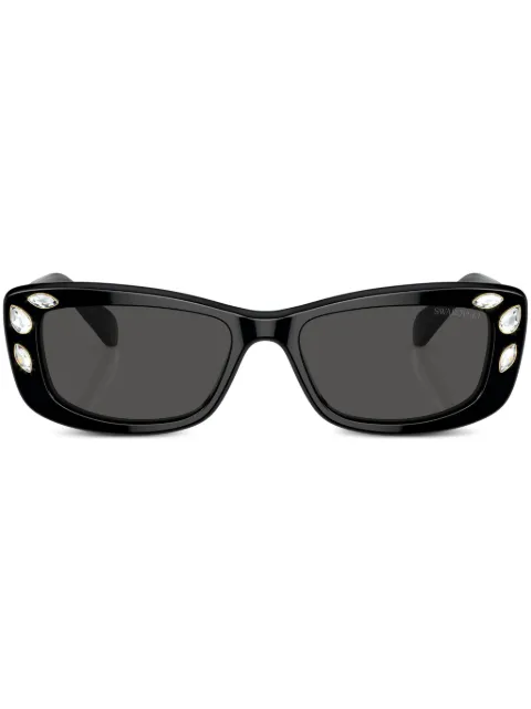 Swarovski Eyewear crystal-embellished rectangle-frame sunglasses