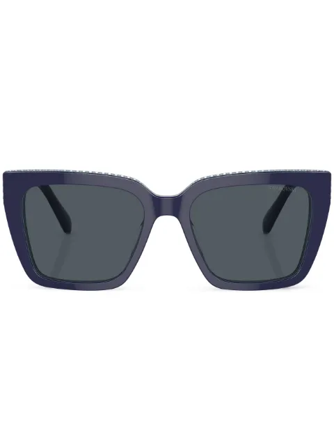 Swarovski Eyewear crystal-embellished rectangle-frame sunglasses