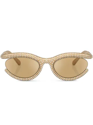 Swarovski Eyewear Pavé crystal-embellished oval-frame 