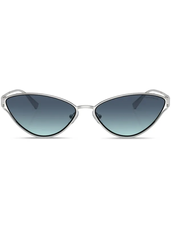 Tiffany Co Eyewear T cat-eye Frame Sunglasses Silver FARFETCH AU