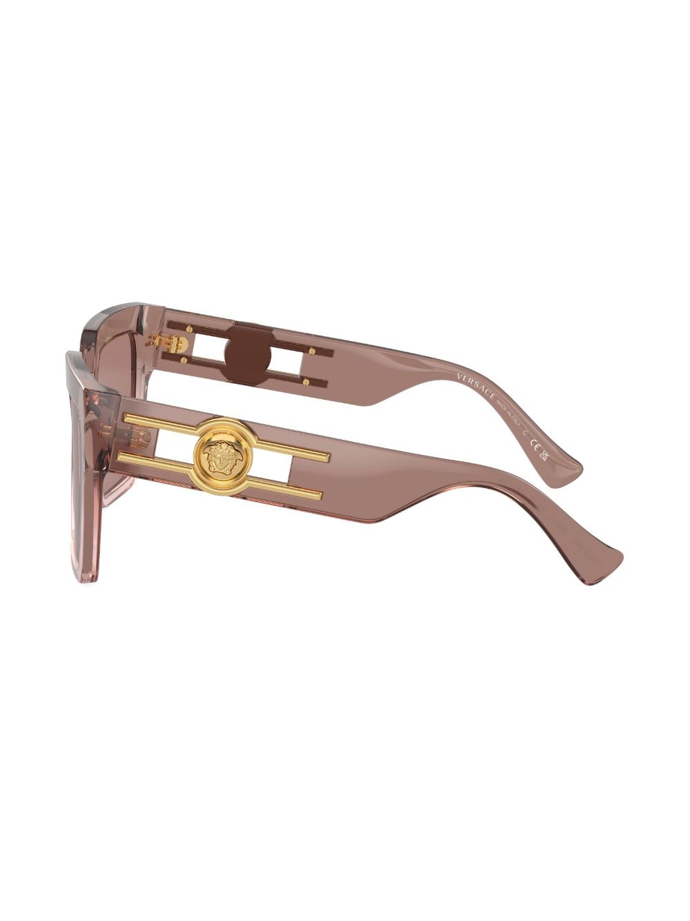 Versace Eyewear Zonnebril met vierkant montuur Bruin